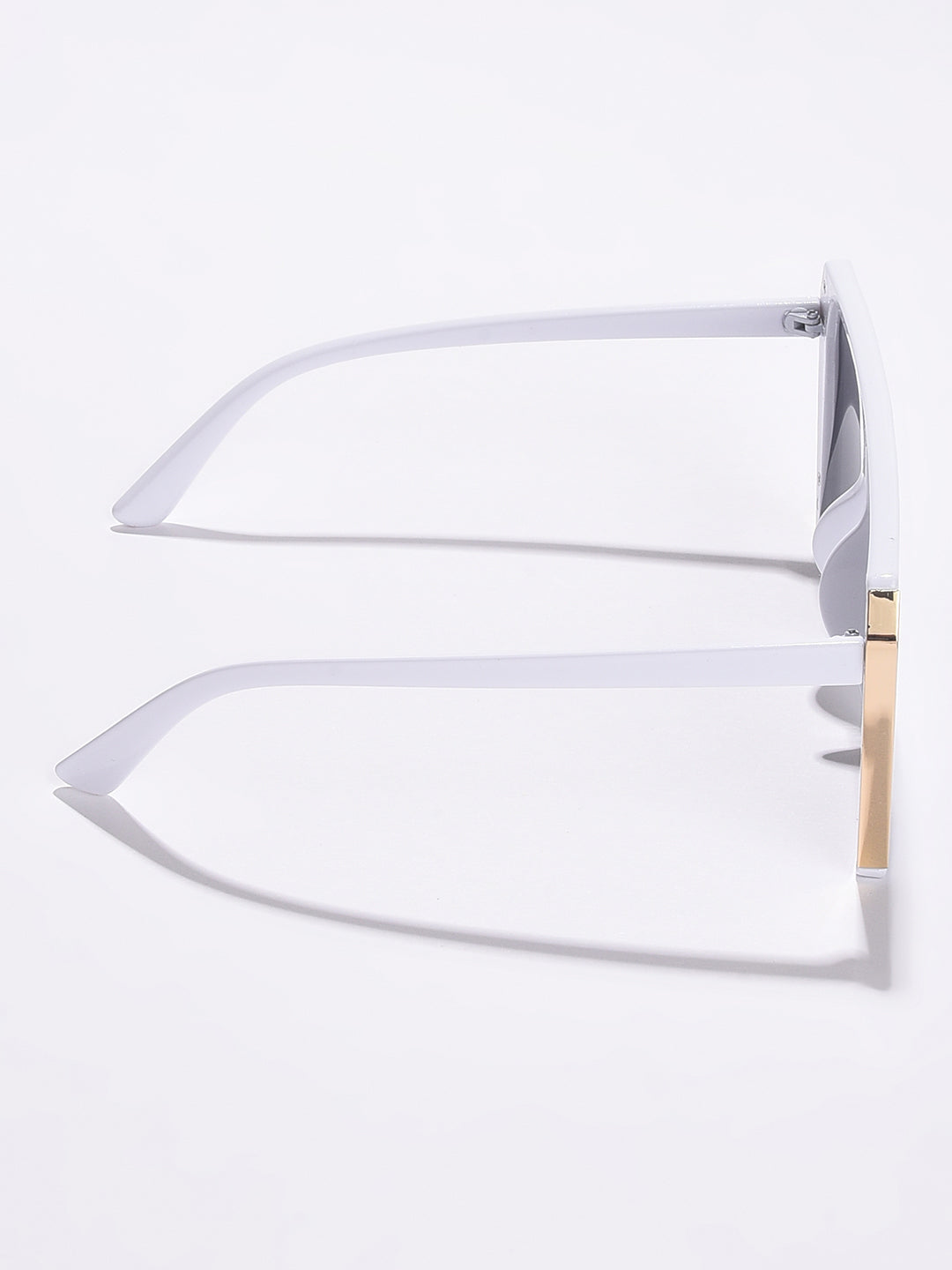 WOMEN BLACK LENS WHITE OVERSIZED SUNGLASSES