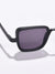 Black Lens Black Rectangle Sunglasses