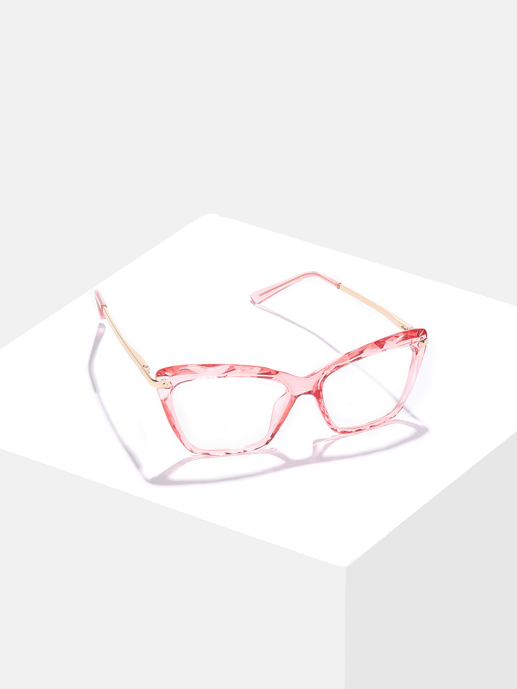 Clear Lens Pink Butterfly Sunglasses