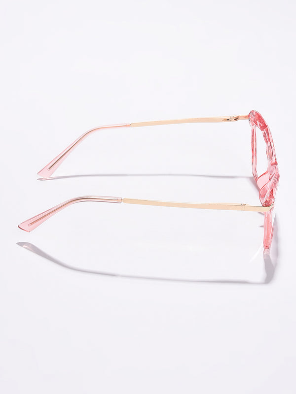 WOMEN CLEAR LENS PINK BUTTERFLY SUNGLASSES