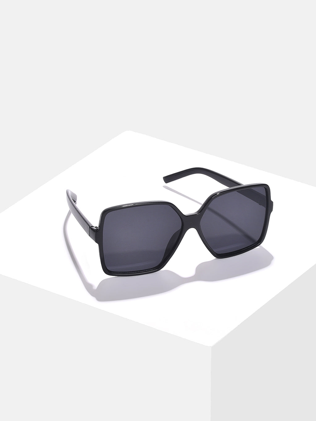 Black Lens Black Rectangle Sunglasses
