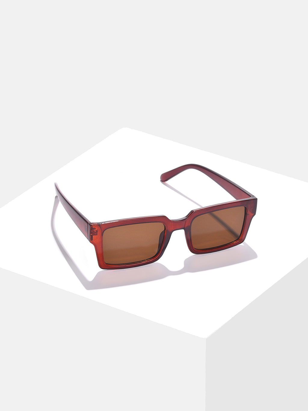 Brown Lens Brown Rectangle Sunglasses
