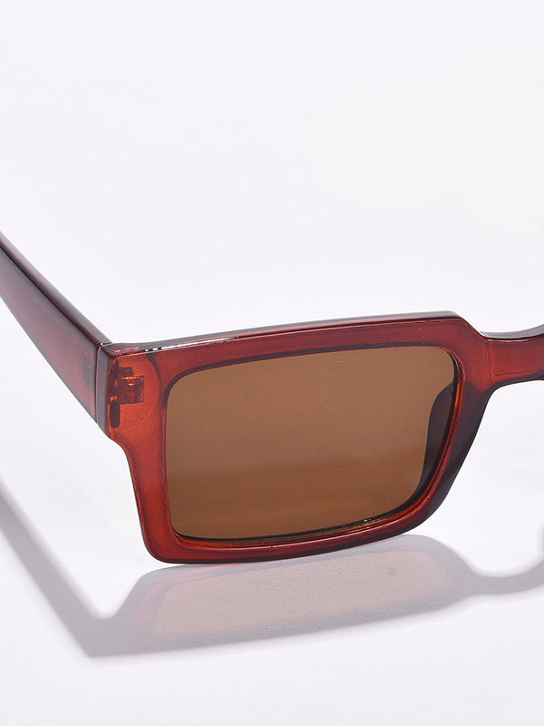 Brown Lens Brown Rectangle Sunglasses