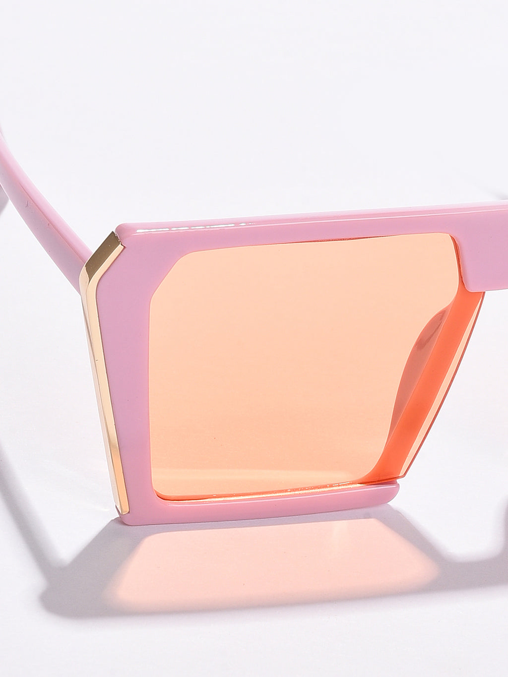 Orange Lens Pink Oversized Sunglasses