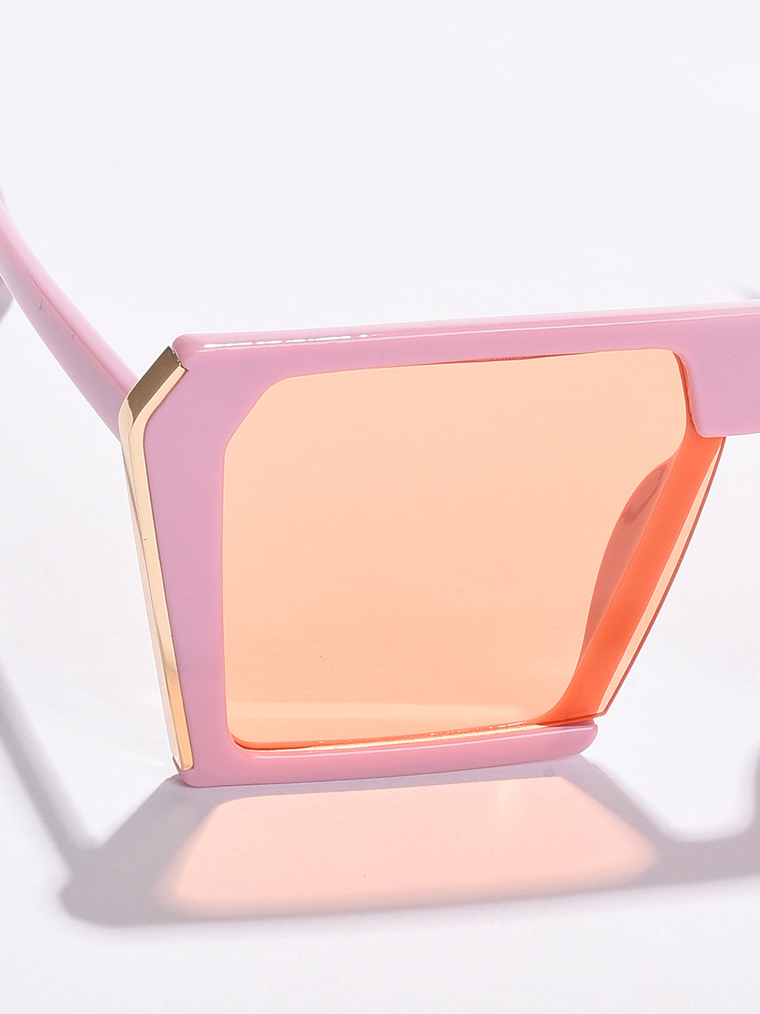 Orange Lens Pink Oversized Sunglasses