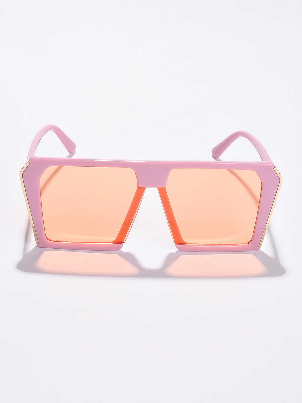 Orange Lens Pink Oversized Sunglasses