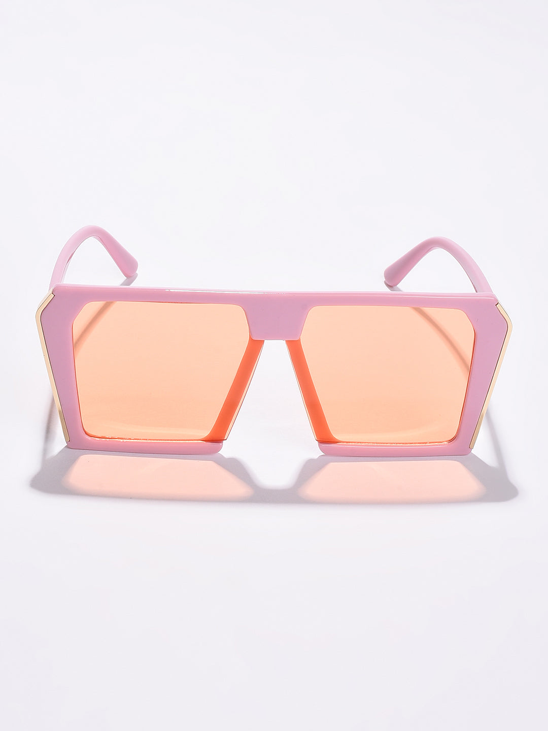 Orange Lens Pink Oversized Sunglasses