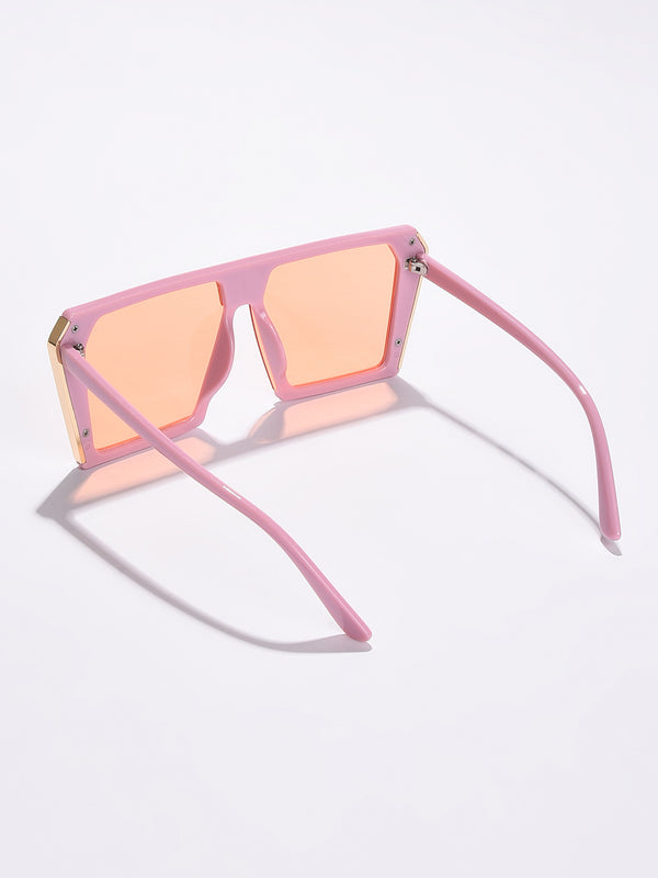 Orange Lens Pink Oversized Sunglasses