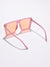 Orange Lens Pink Oversized Sunglasses