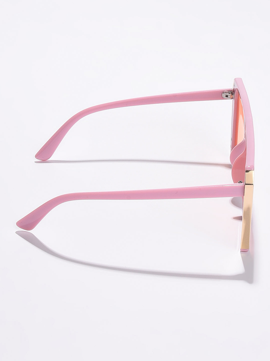 WOMEN ORANGE LENS PINK OVERSIZED SUNGLASSES