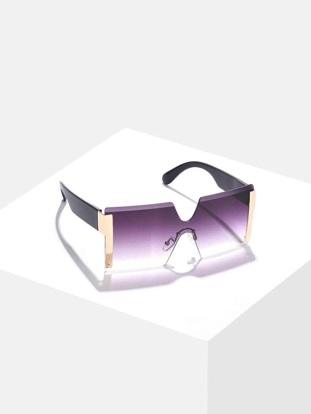 Purple Lens Purple Oversized Sunglasses