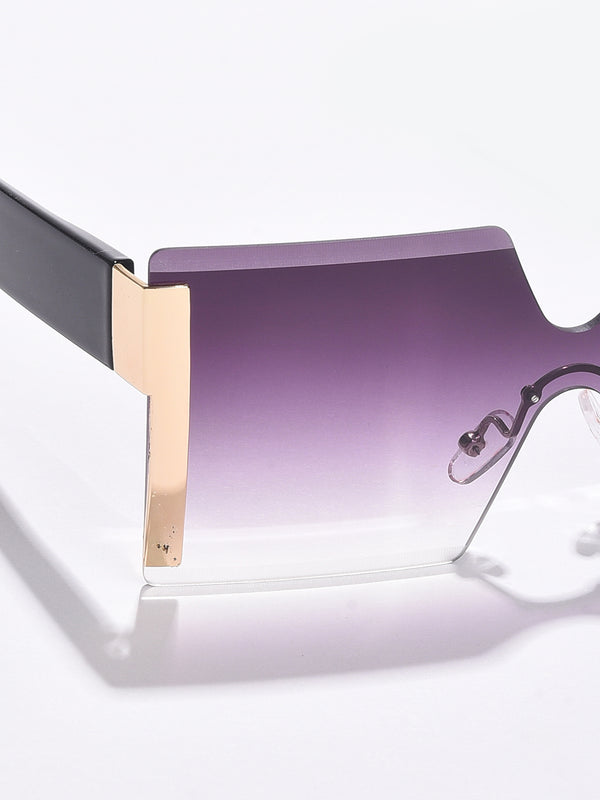 Purple Lens Purple Oversized Sunglasses