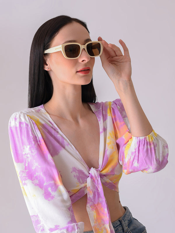 Brown Lens Brown Rectangle Sunglasses