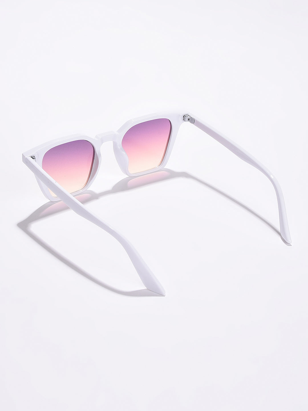 Purple Lens White Wayfarer Sunglasses