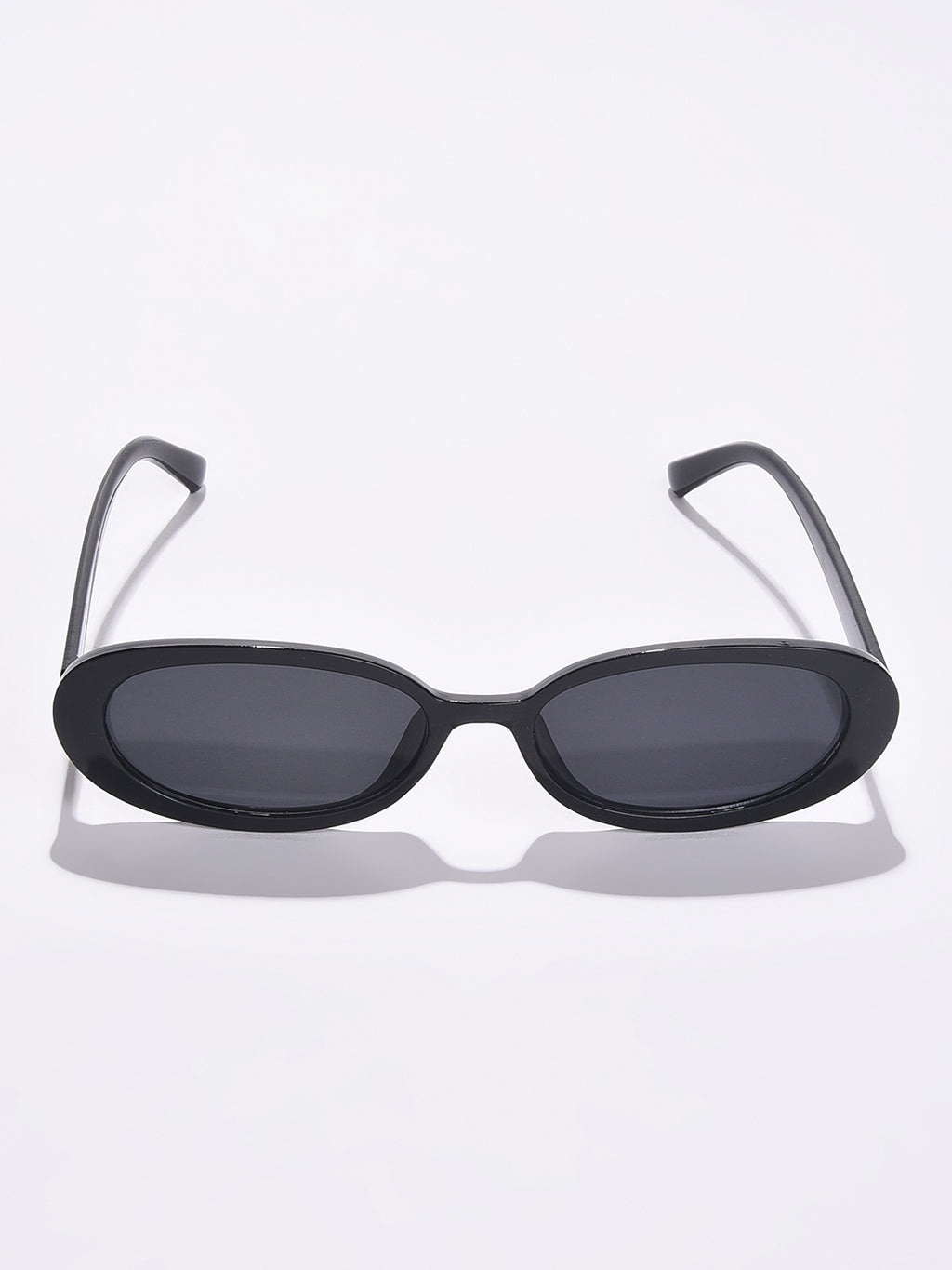 Black Lens Black Oval Sunglasses