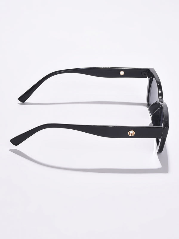 WOMEN GREY LENS BLACK BUTTERFLY SUNGLASSES