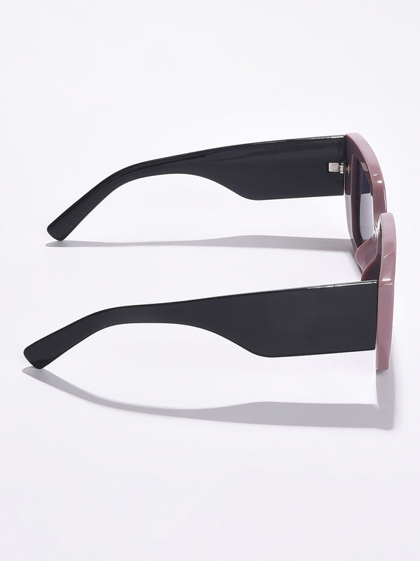 WOMEN BLACK LENS BROWN WAYFARER SUNGLASSES