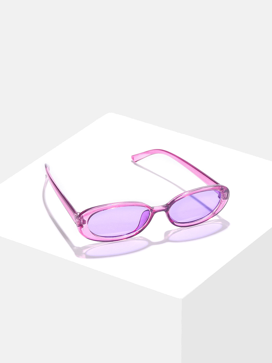 Purple Lens Purple Oval Sunglasses