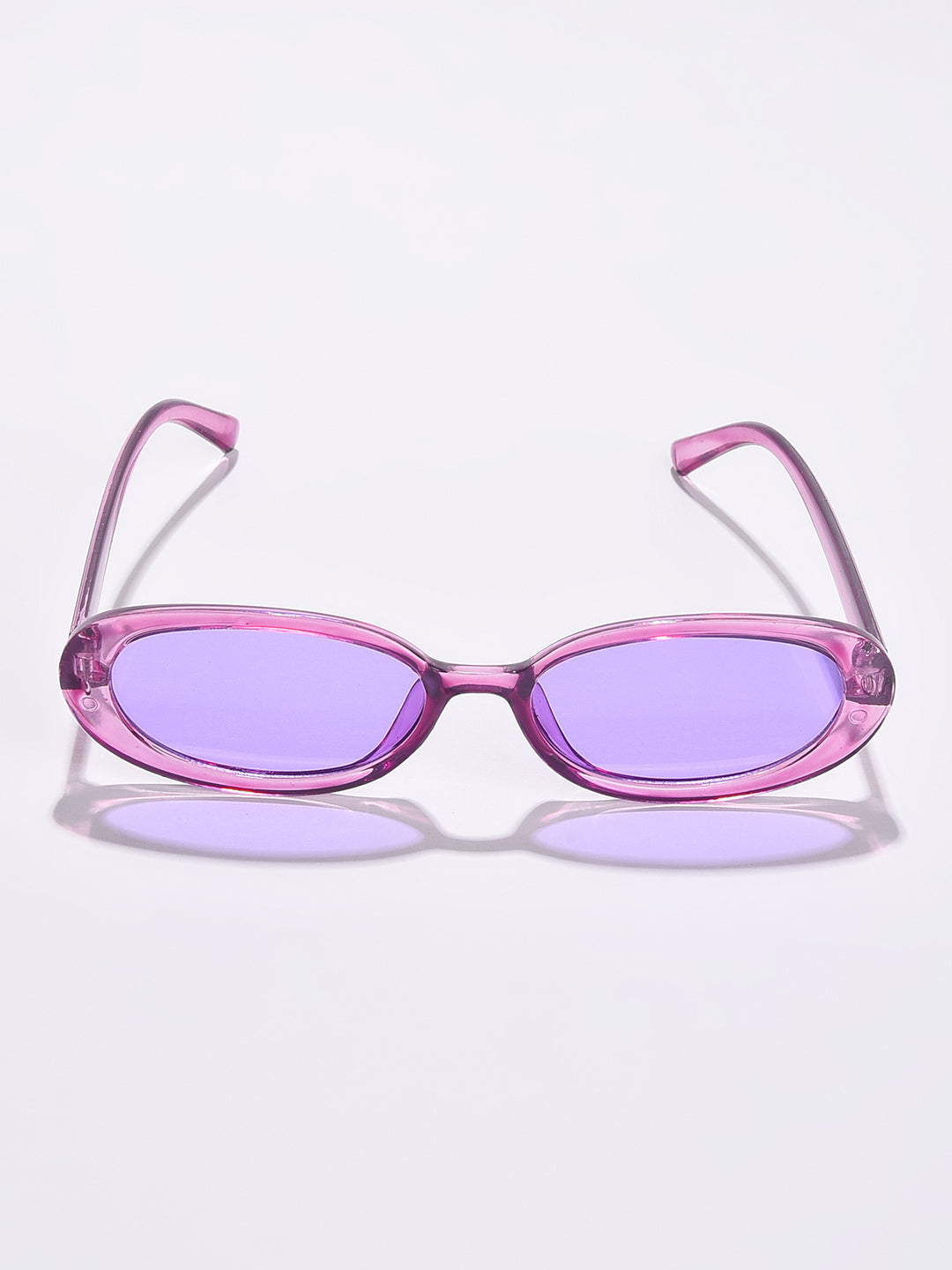 Purple Lens Purple Oval Sunglasses