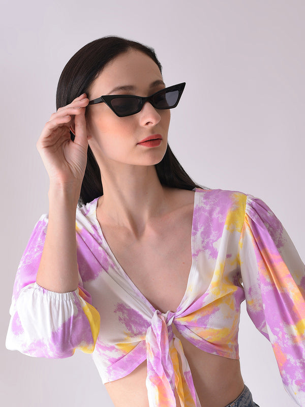 Black Lens Black Cateye Sunglasses