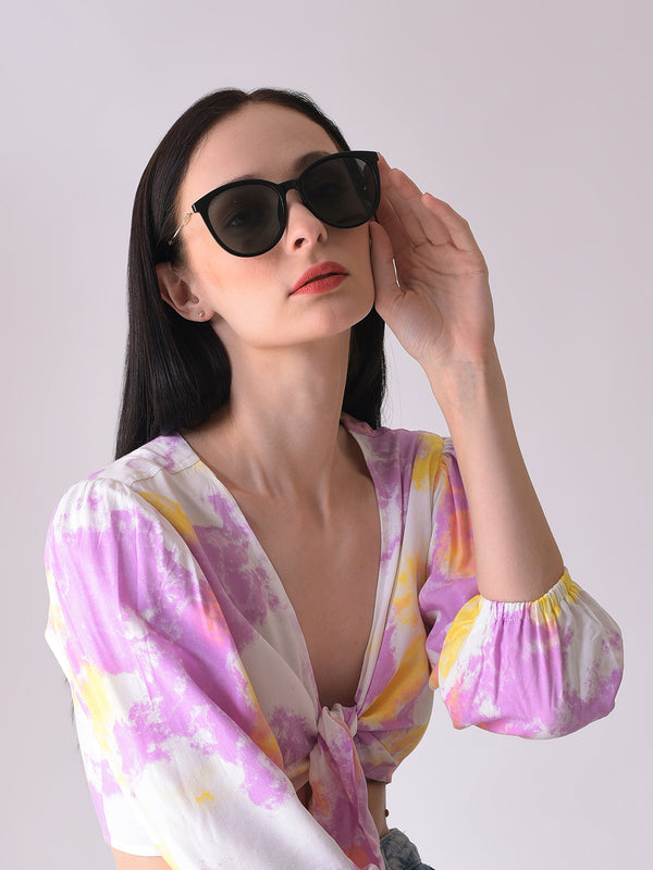 Black Lens Black Butterfly Sunglasses