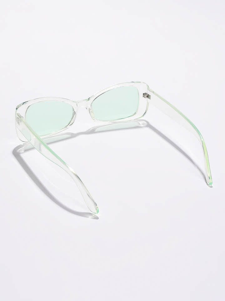 Black Lens Green Cateye Sunglasses