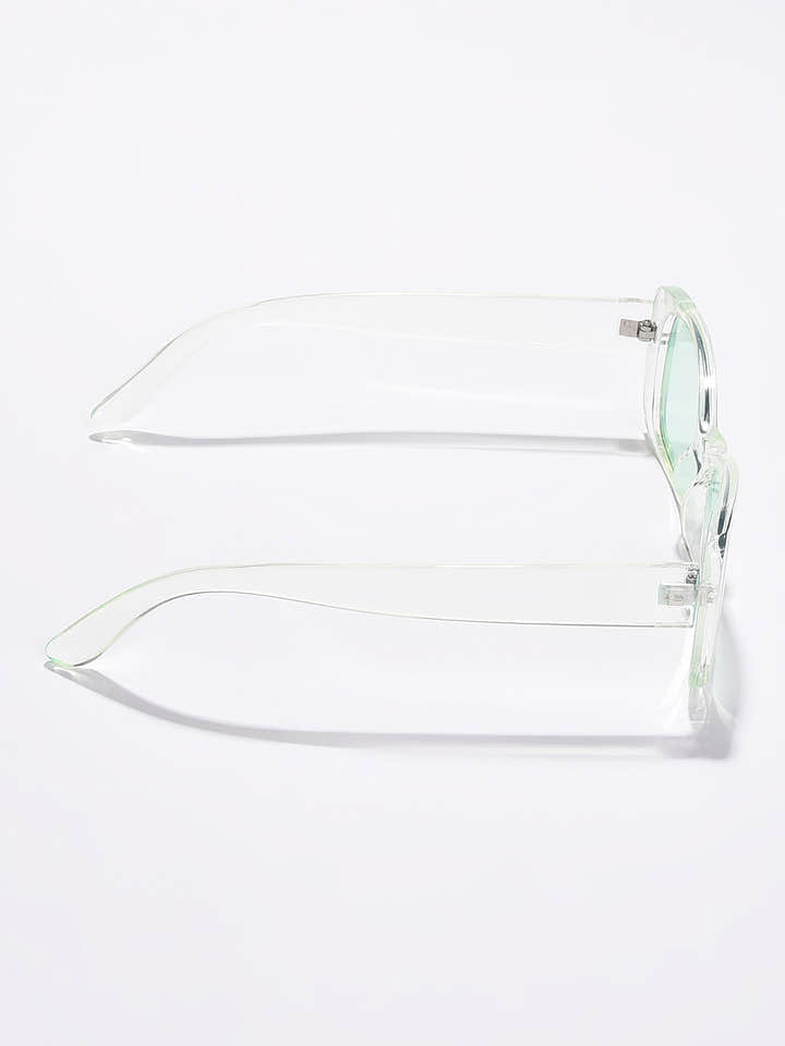 Black Lens Green Cateye Sunglasses