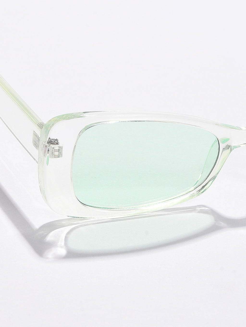 WOMEN BLACK LENS GREEN CATEYE SUNGLASSES