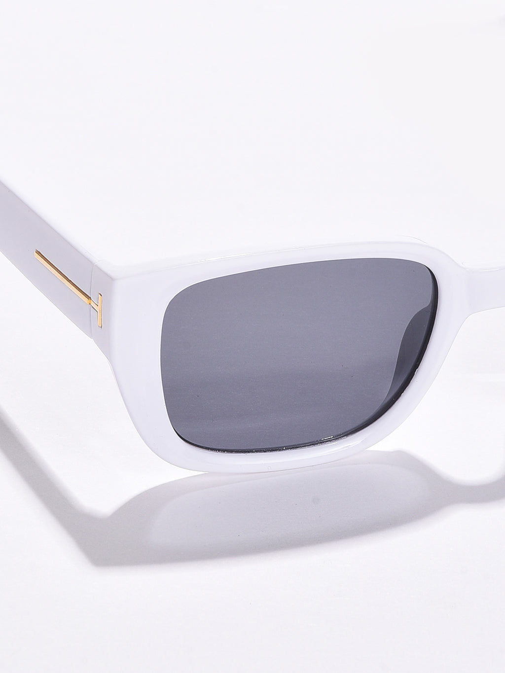 Black Lens White Wayfarer Sunglasses