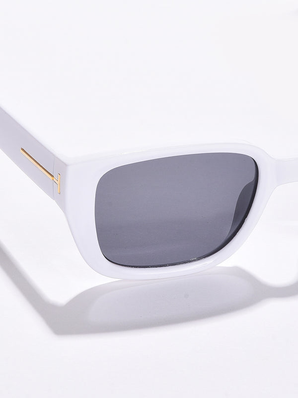 Black Lens White Wayfarer Sunglasses