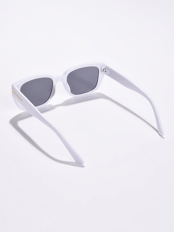 Black Lens White Wayfarer Sunglasses