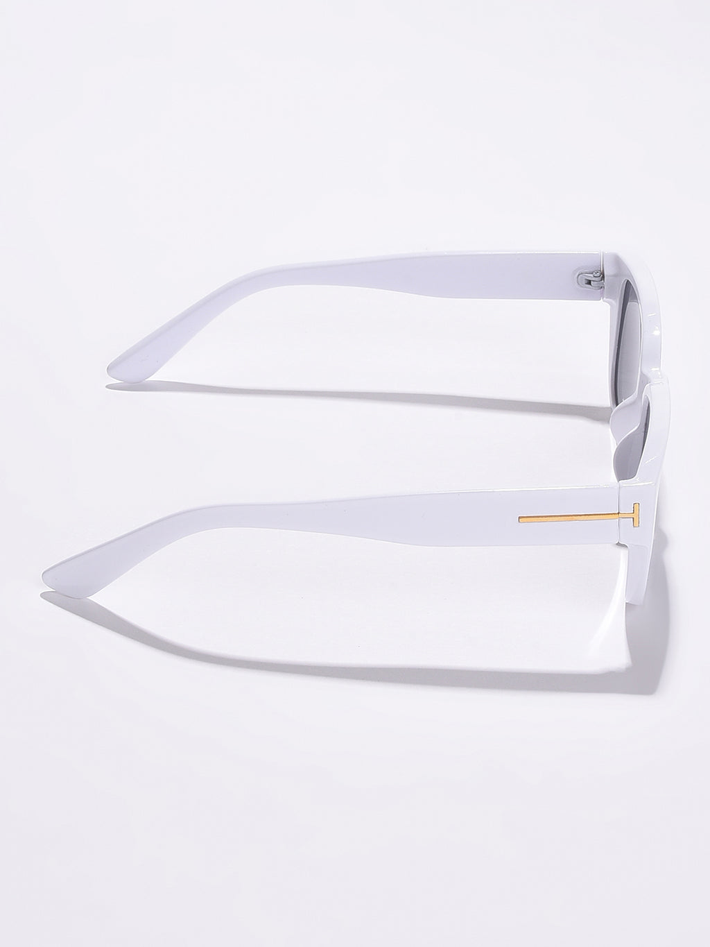 WOMEN BLACK LENS WHITE WAYFARER SUNGLASSES