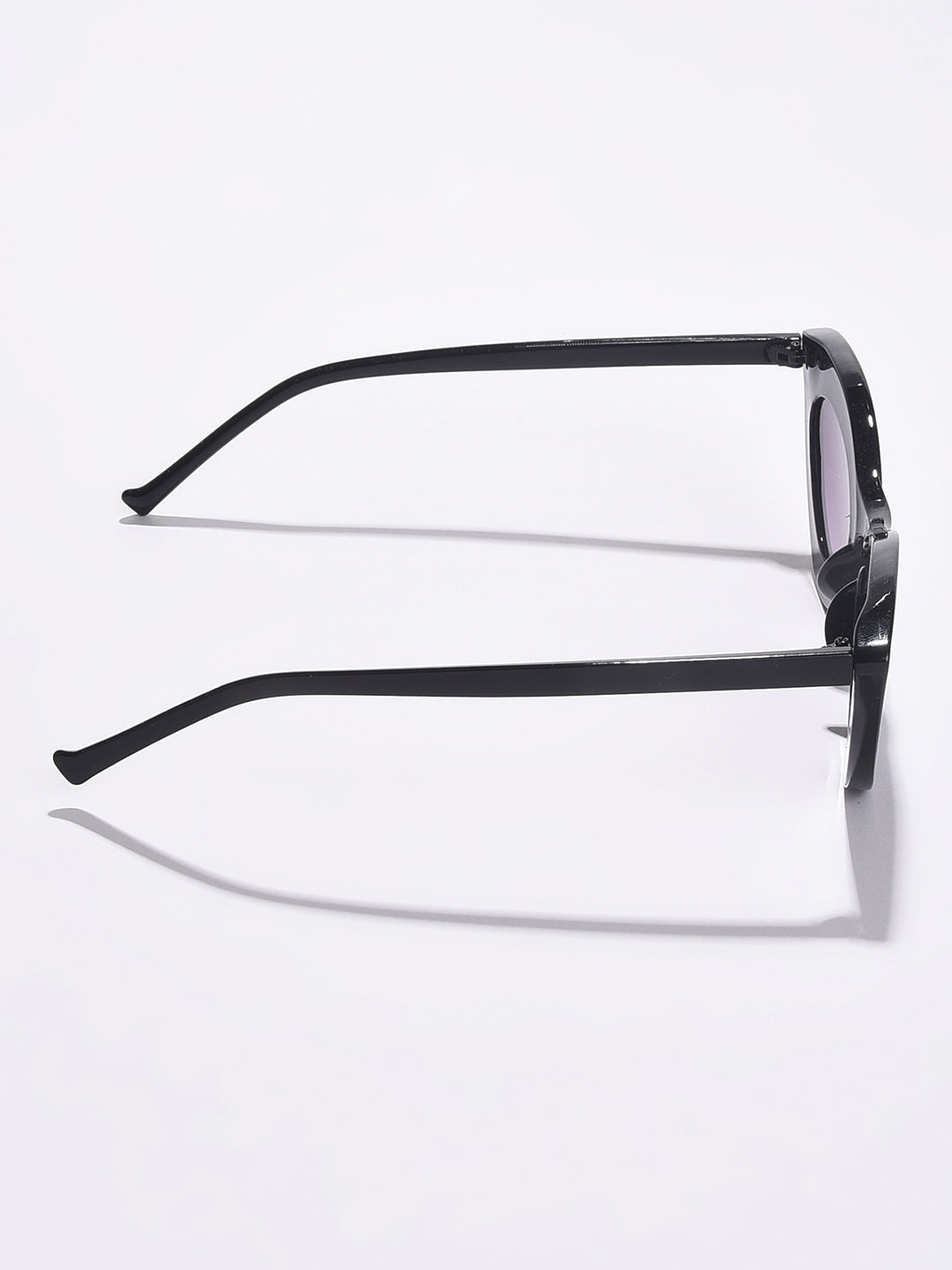 WOMEN PURPLE LENS BLACK CATEYE SUNGLASSES