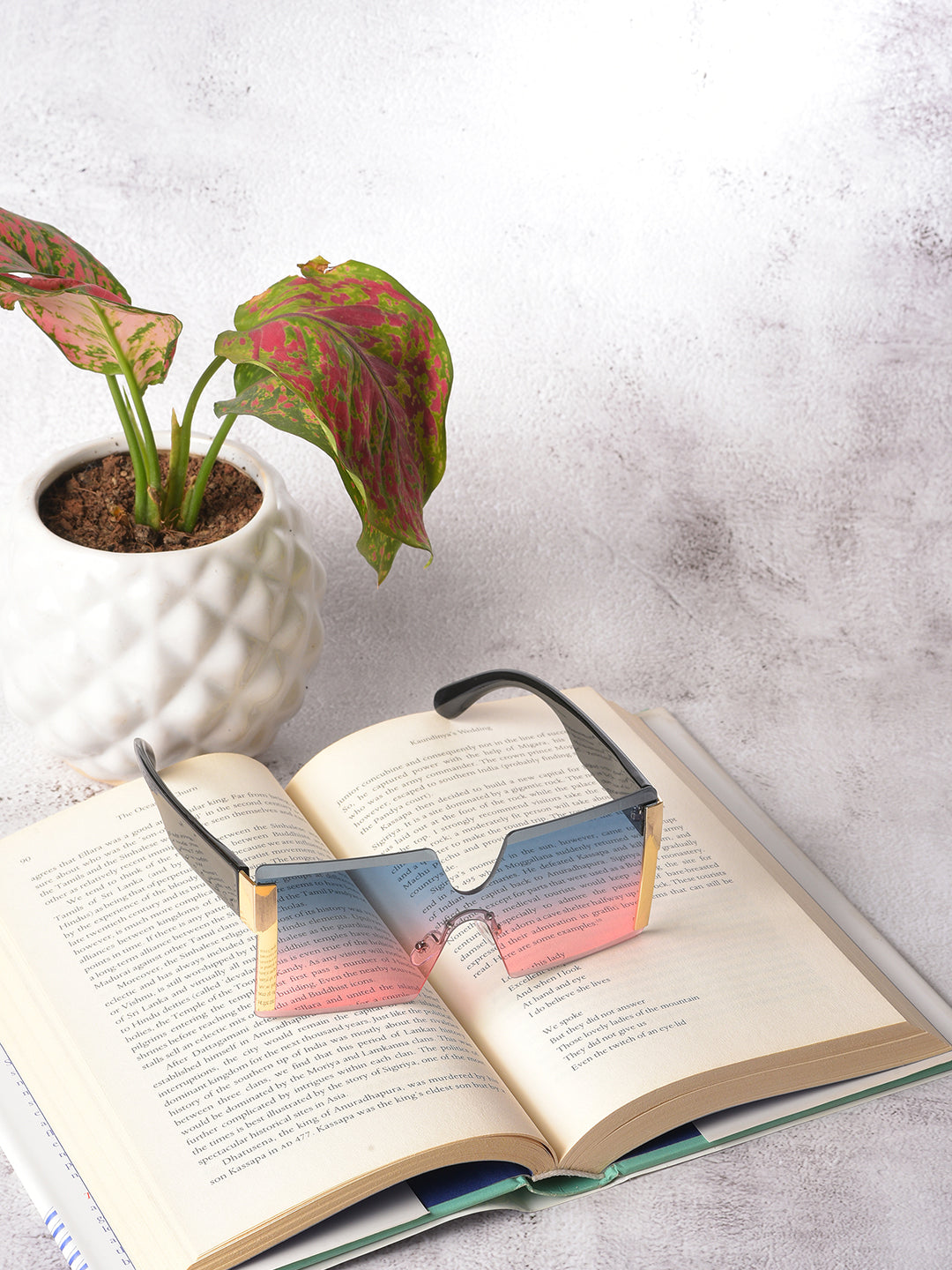 Blue Lens Blue Oversized Sunglasses