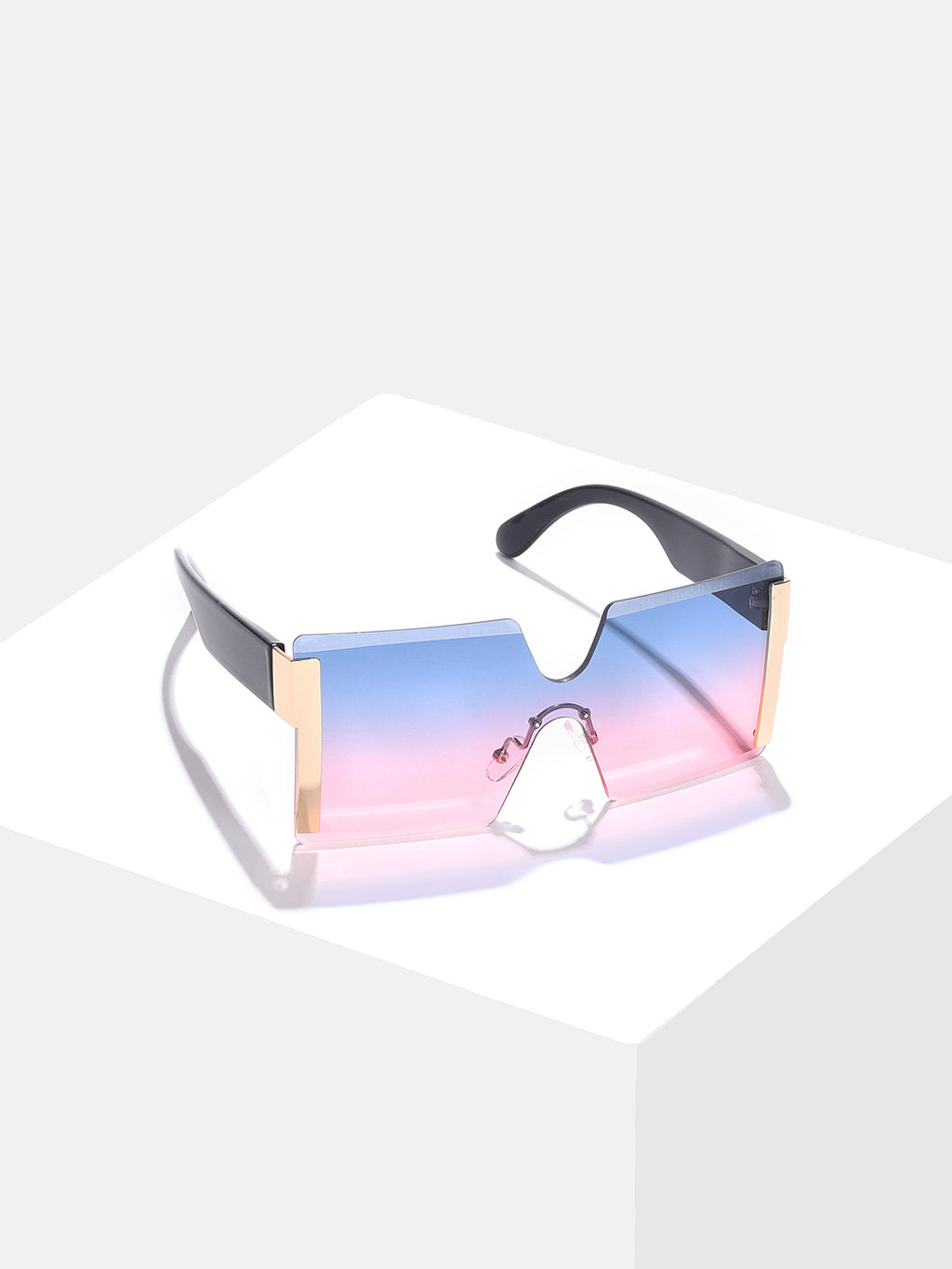 Blue Lens Blue Oversized Sunglasses