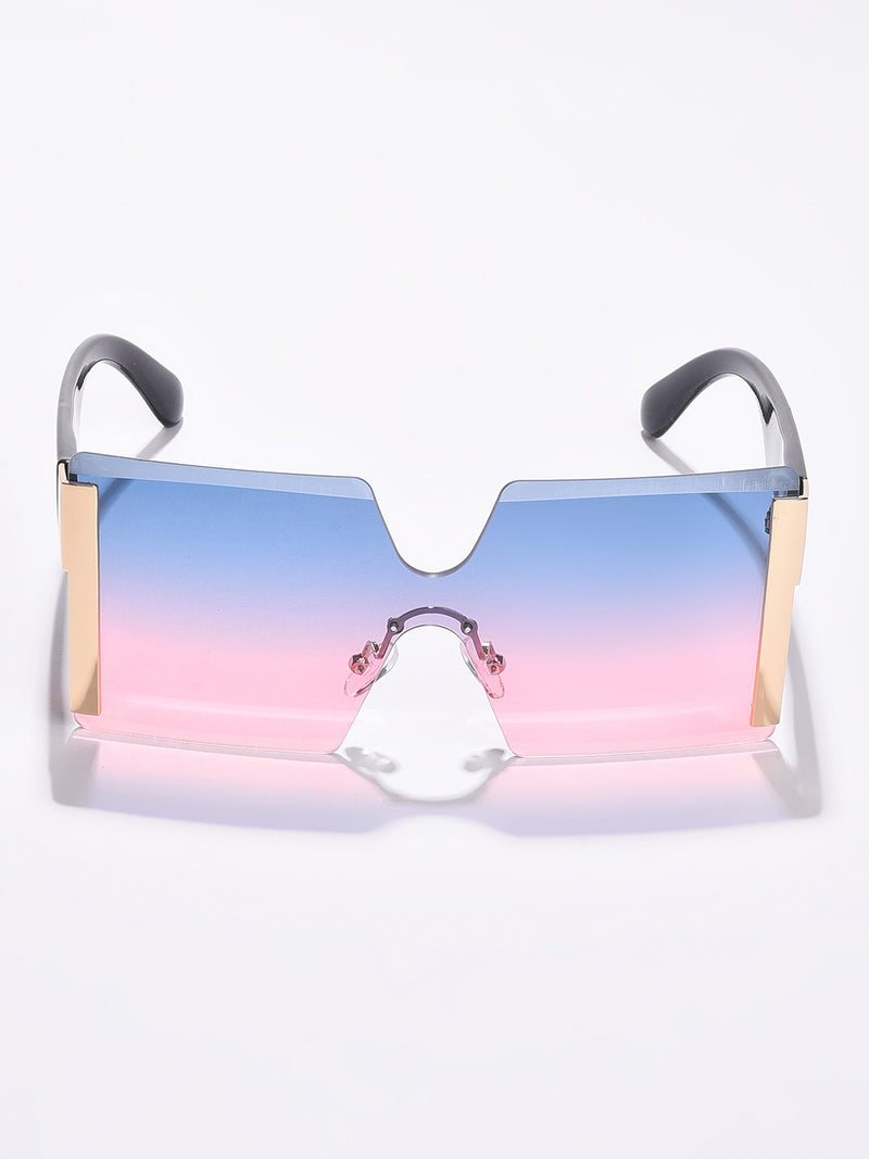 Blue Lens Blue Oversized Sunglasses