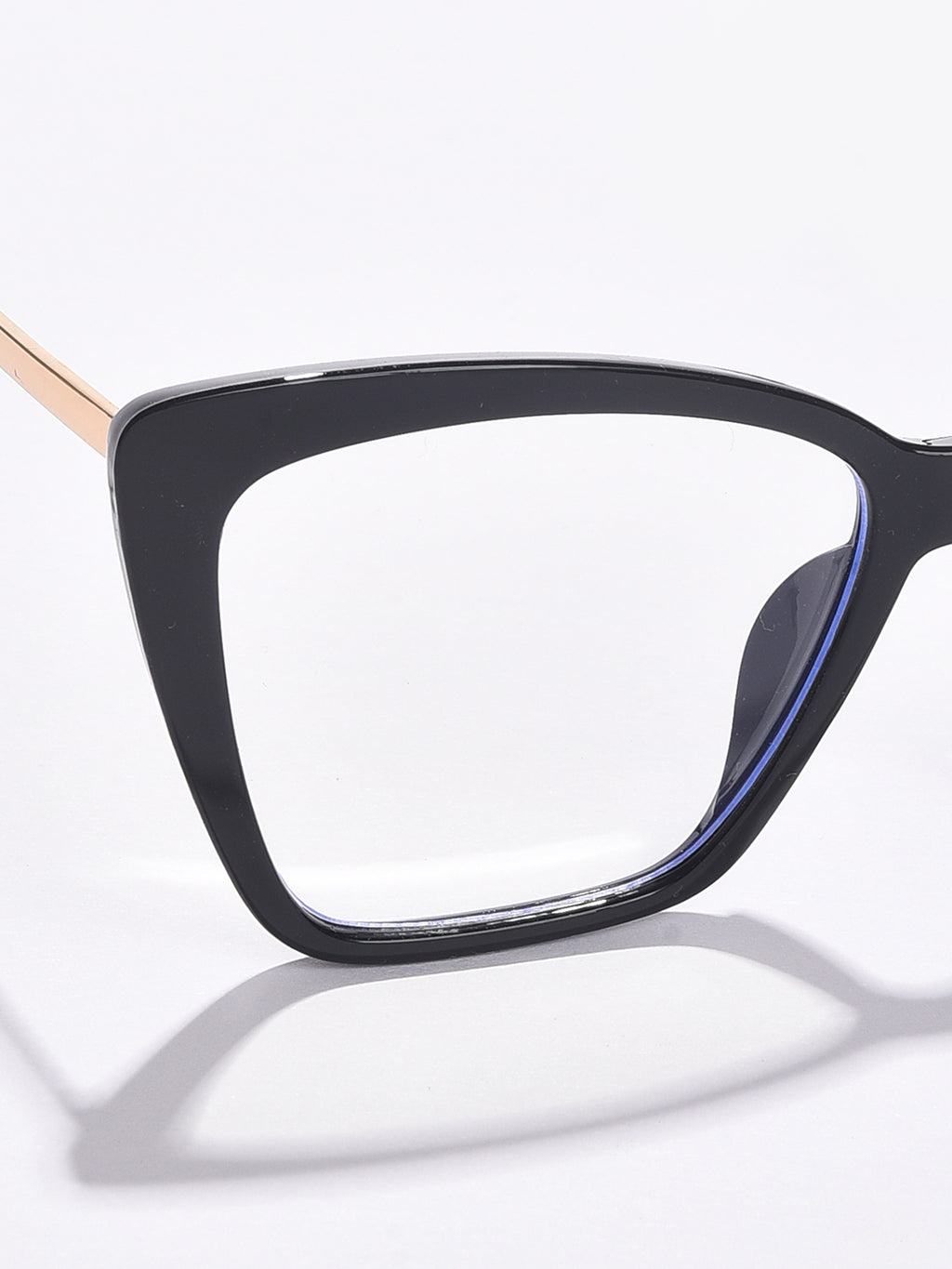 Clear Lens Gold-Toned Butterfly Sunglasses