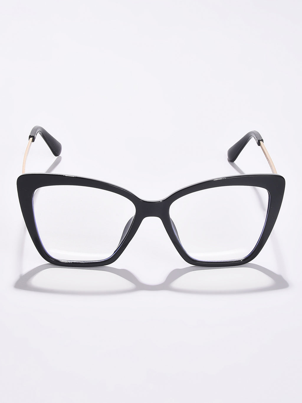 Clear Lens Gold-Toned Butterfly Sunglasses