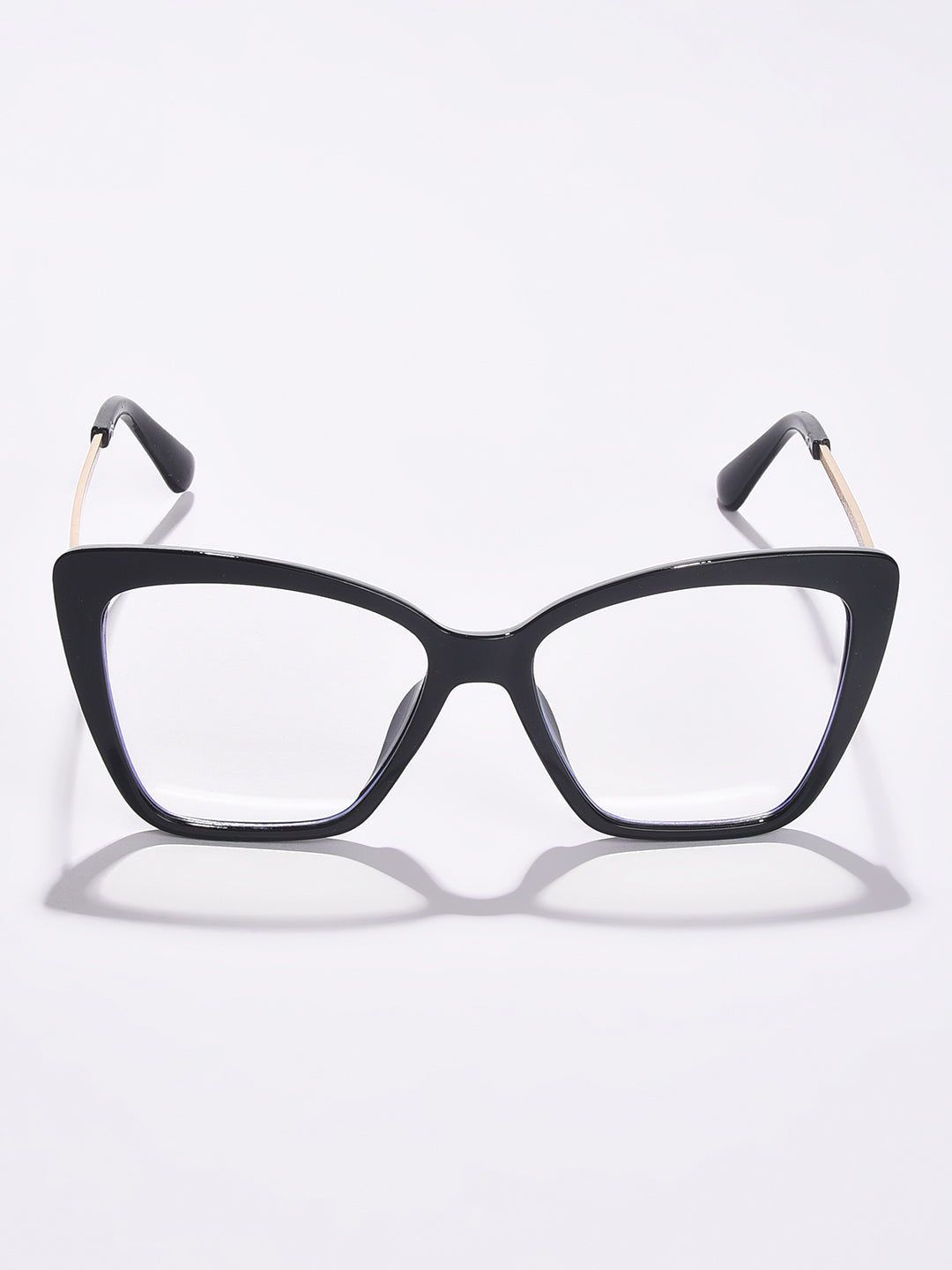 Clear Lens Gold-Toned Butterfly Sunglasses