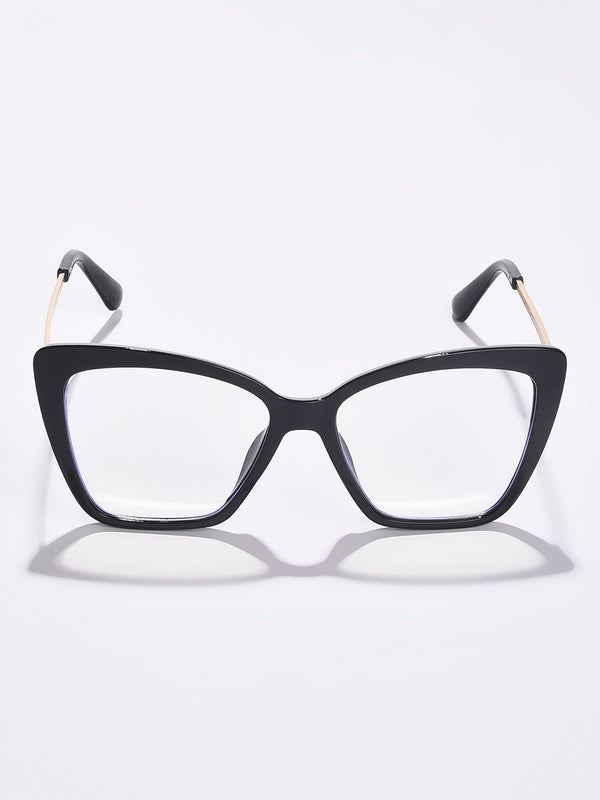 Clear Lens Gold-Toned Butterfly Sunglasses
