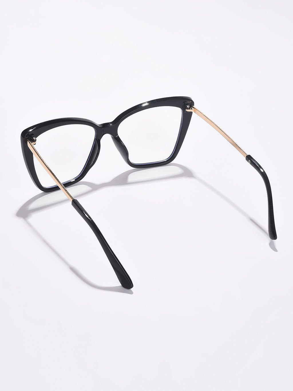 Clear Lens Gold-Toned Butterfly Sunglasses