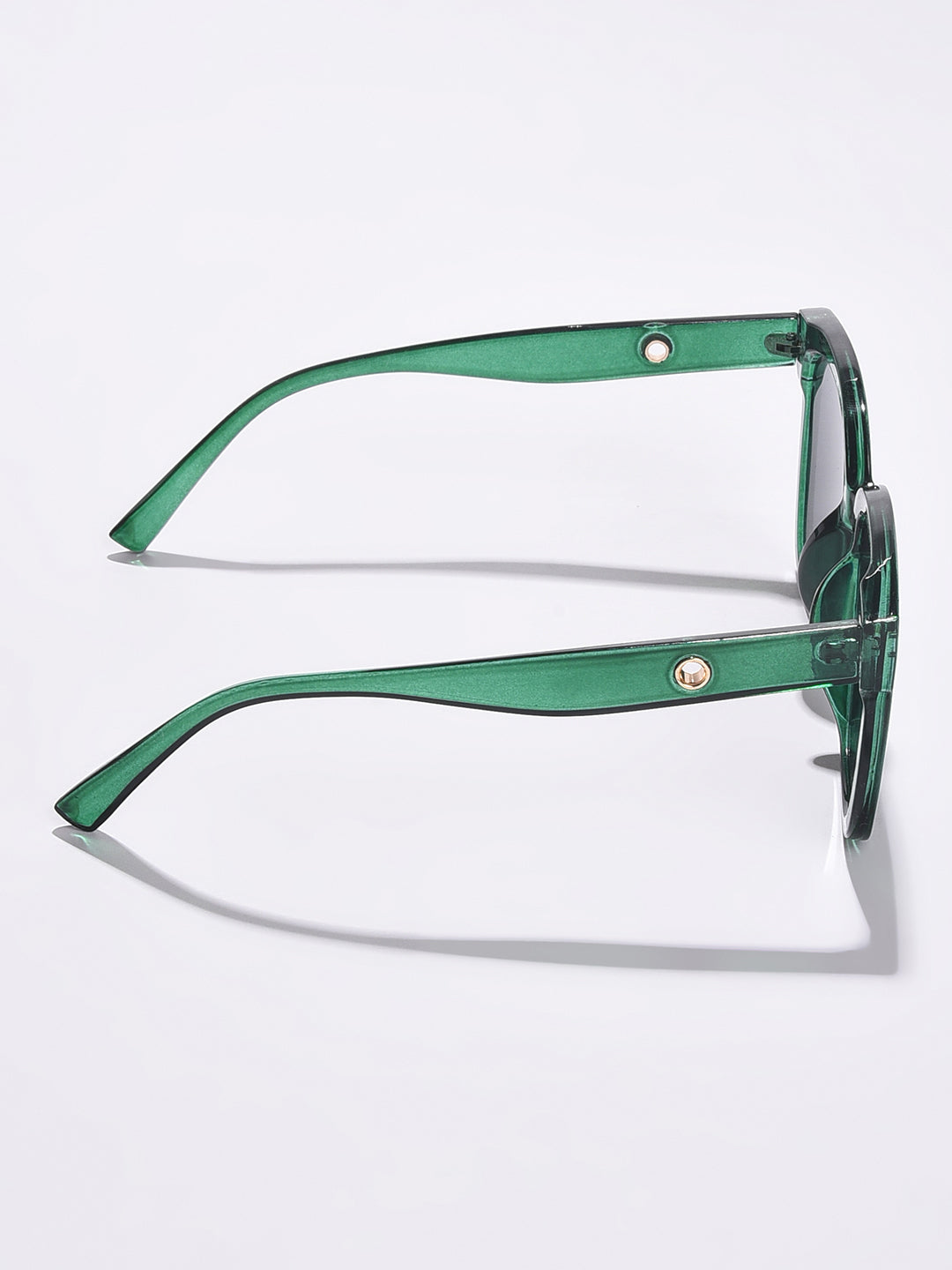 WOMEN BLACK LENS GREEN BUTTERFLY SUNGLASSES