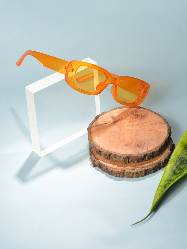 Orange Lens Orange Rectangle Sunglasses