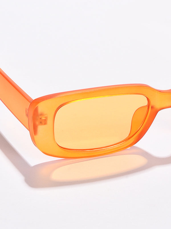 Orange Lens Orange Rectangle Sunglasses