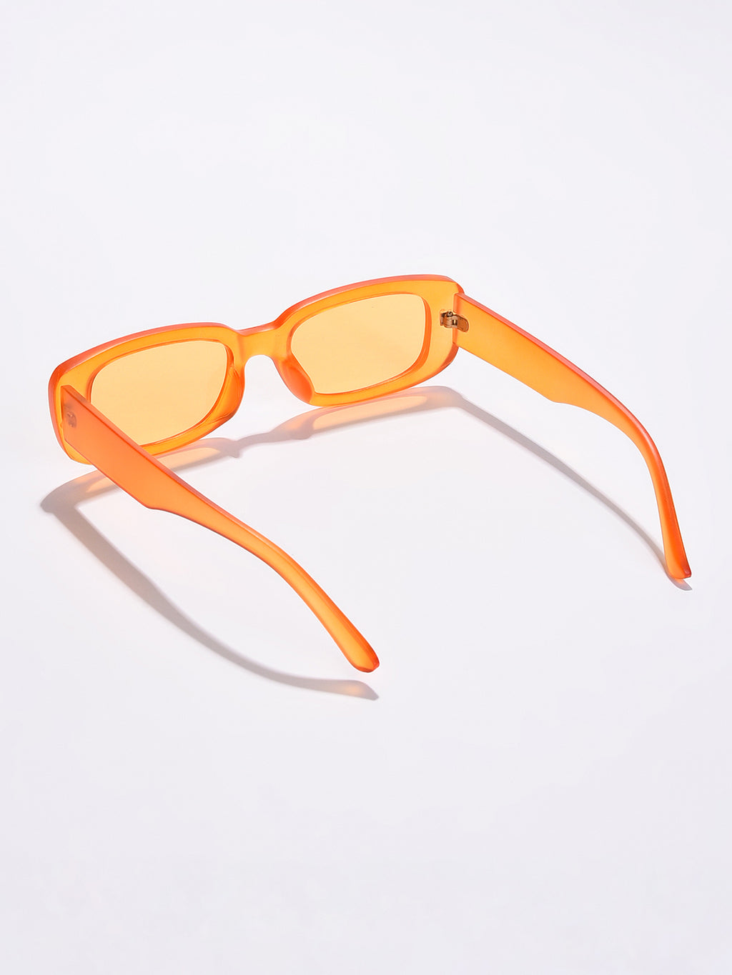 WOMEN ORANGE LENS ORANGE RECTANGLE SUNGLASSES