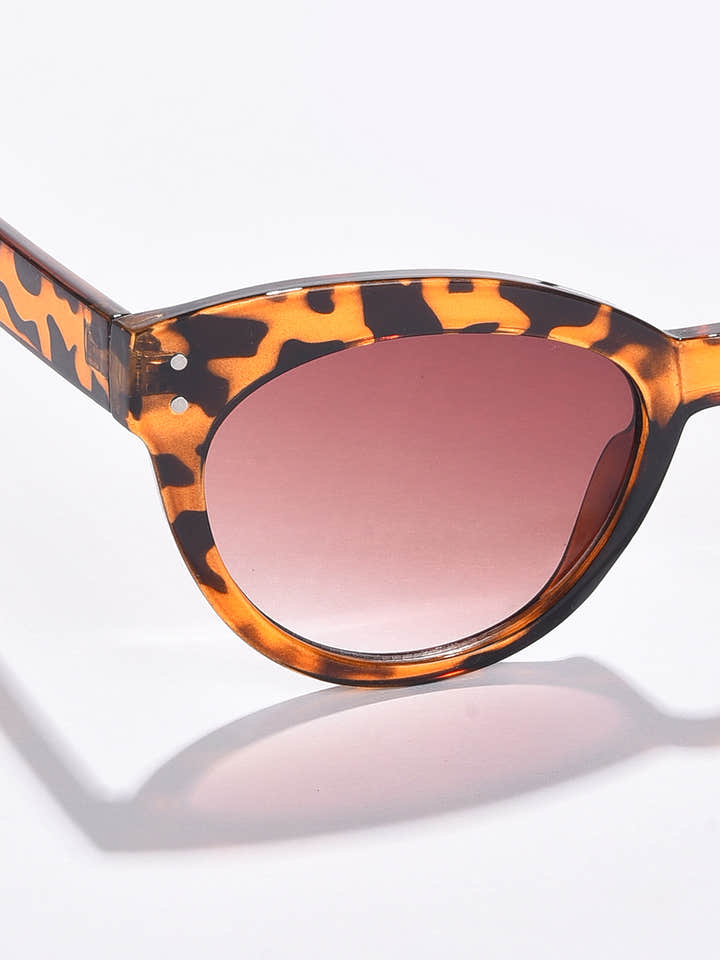 Black Lens Brown Cateye Sunglasses