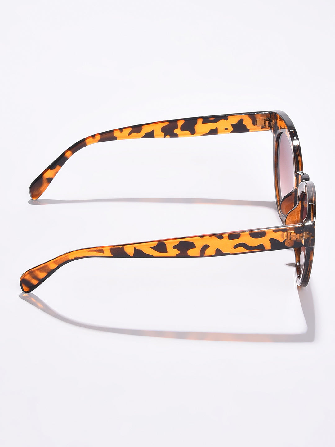 WOMEN BLACK LENS BROWN CATEYE SUNGLASSES