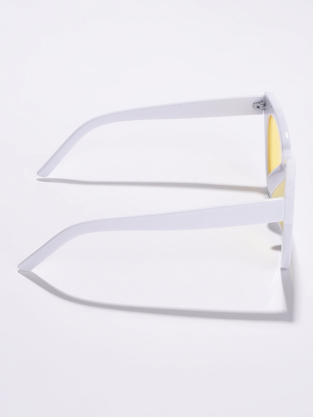 WOMEN YELLOW LENS WHITE CATEYE SUNGLASSES