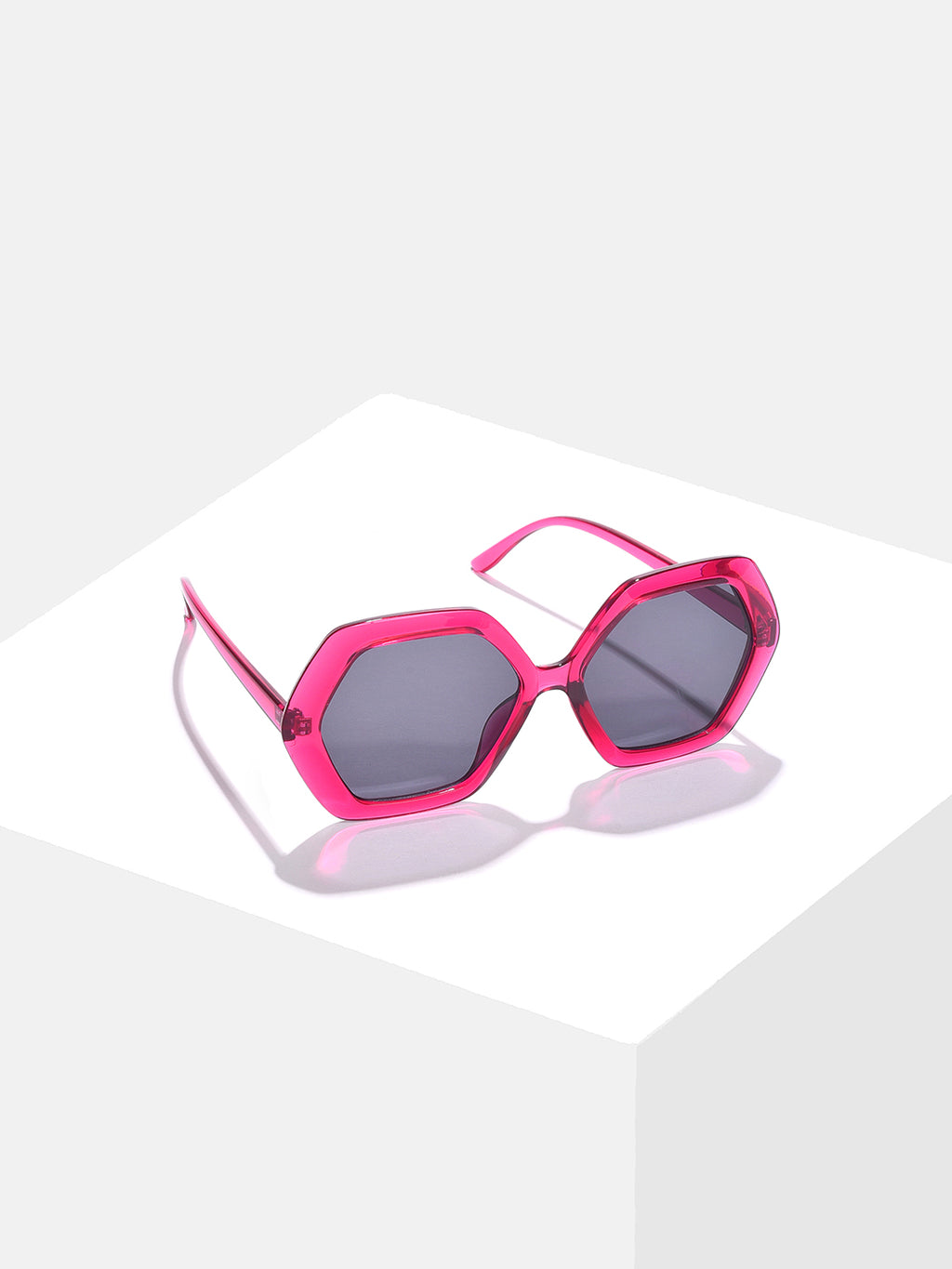 Black Lens Pink Wayfarer Sunglasses