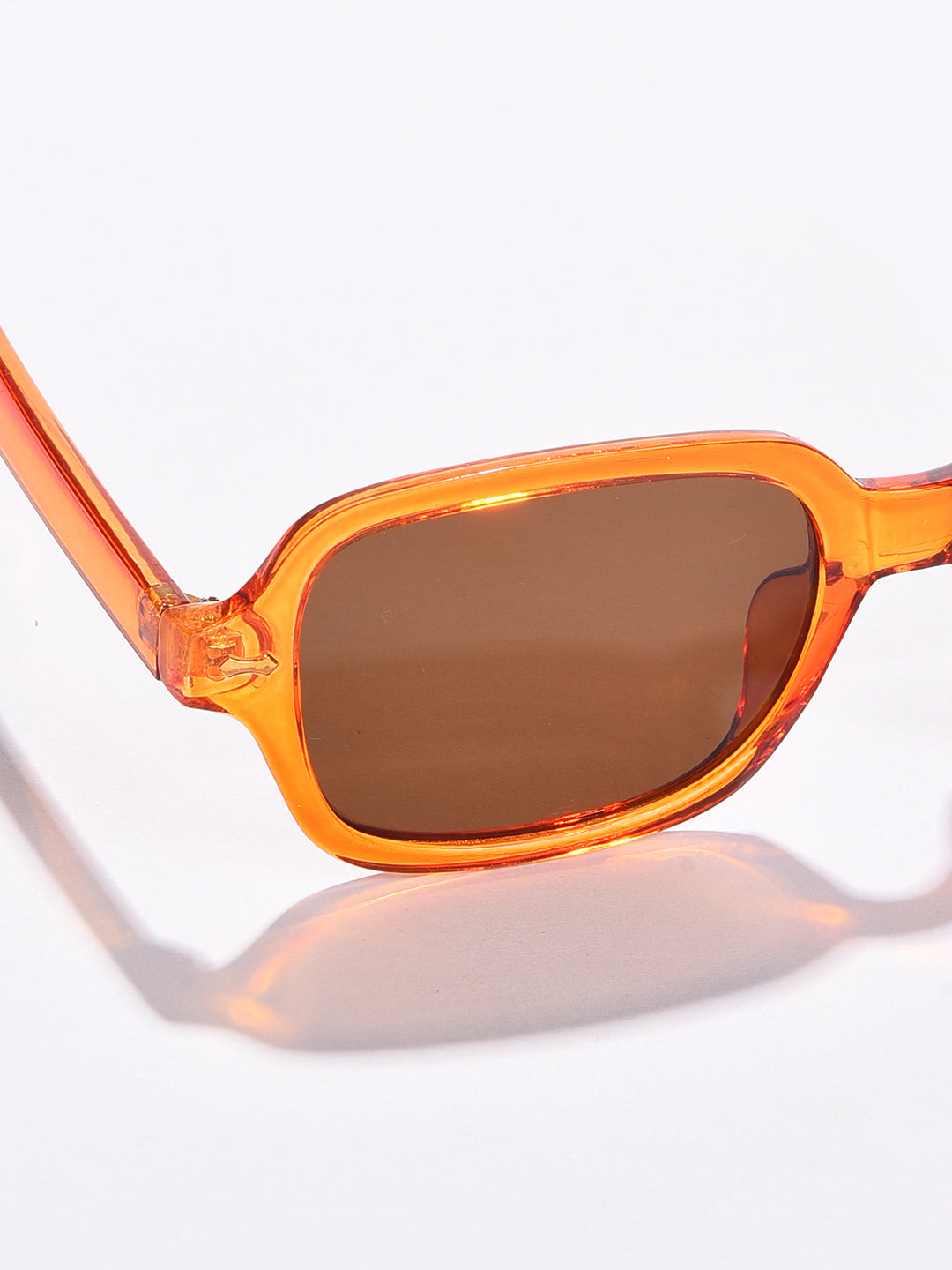 Brown Lens Orange Wayfarer Sunglasses